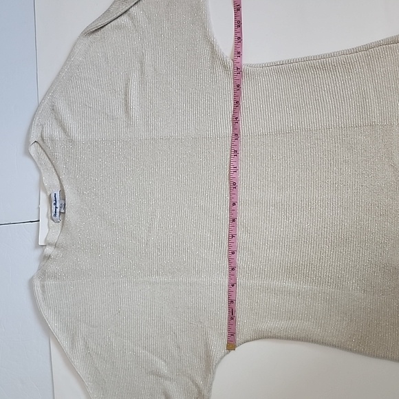TOMMY BAHAMA METALLIC BEIGE SWEATER TOP/ SIZE S/P - Picture 6 of 13